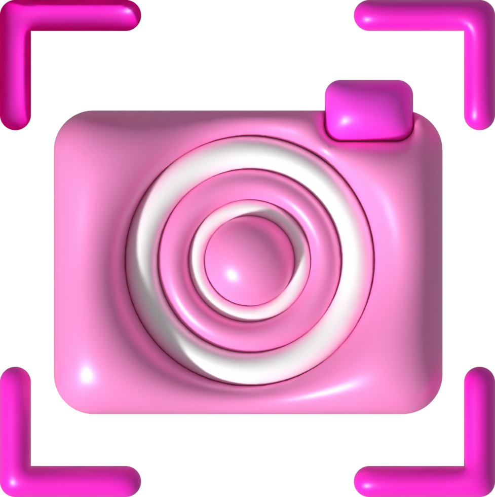 Photography focus point icon illustration 3D png