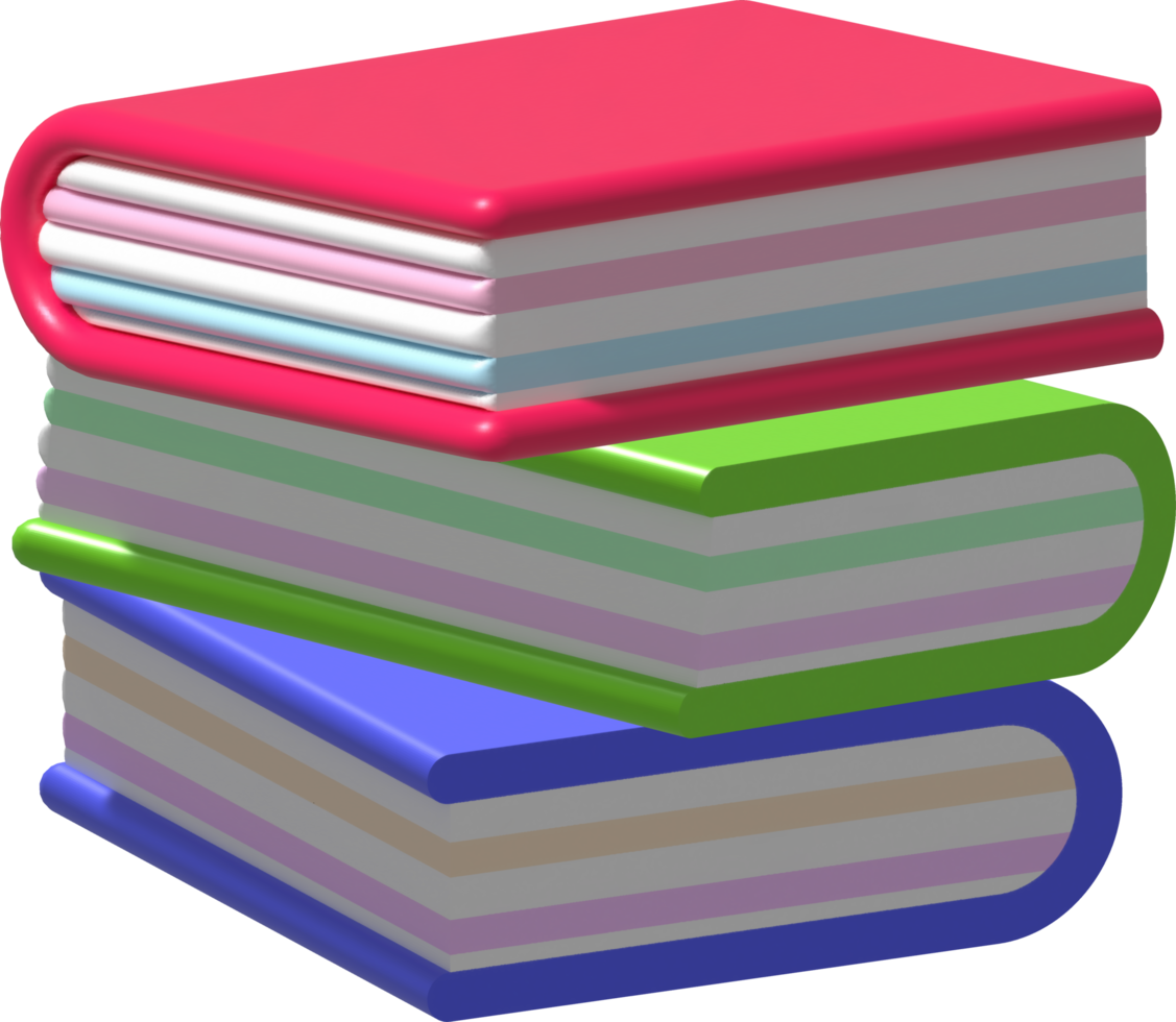 3d illustration livre symbole icône png