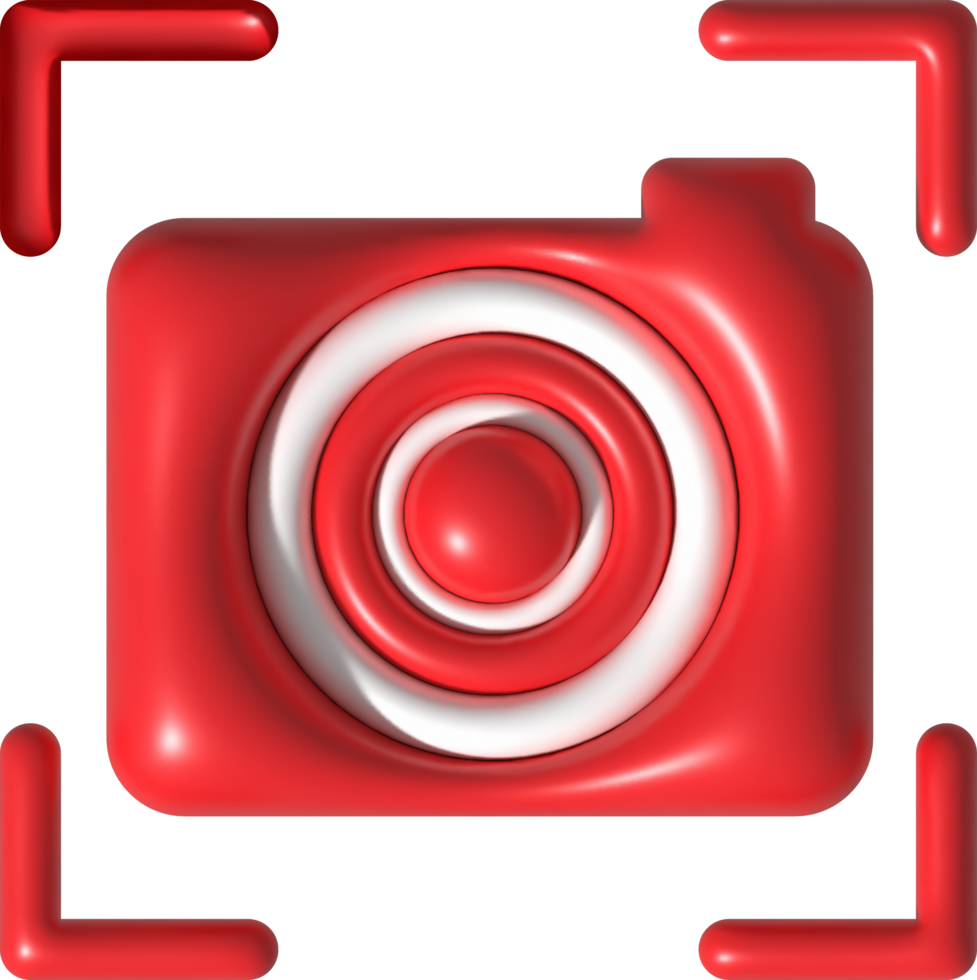 Photography focus point icon illustration 3D png