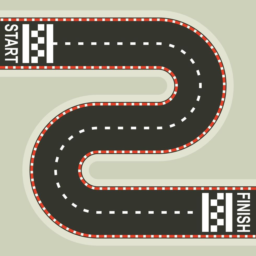 vector imagen de un pista para kart carreras