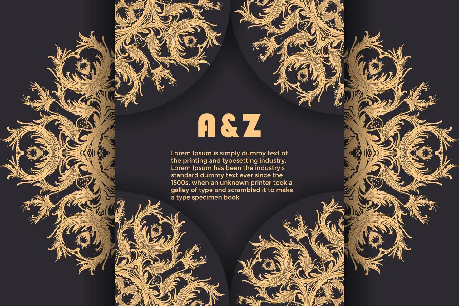 Luxury mandala style card design, Luxury mandala wedding invitation card , Luxury Mandala Wedding Invitation Card Template With Pattern Background vector