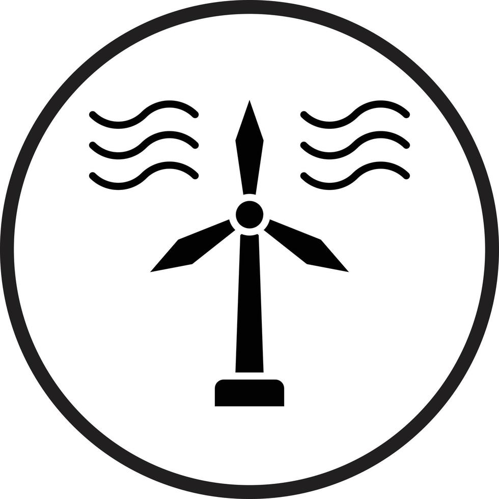 diseño de icono de vector de turbina de viento