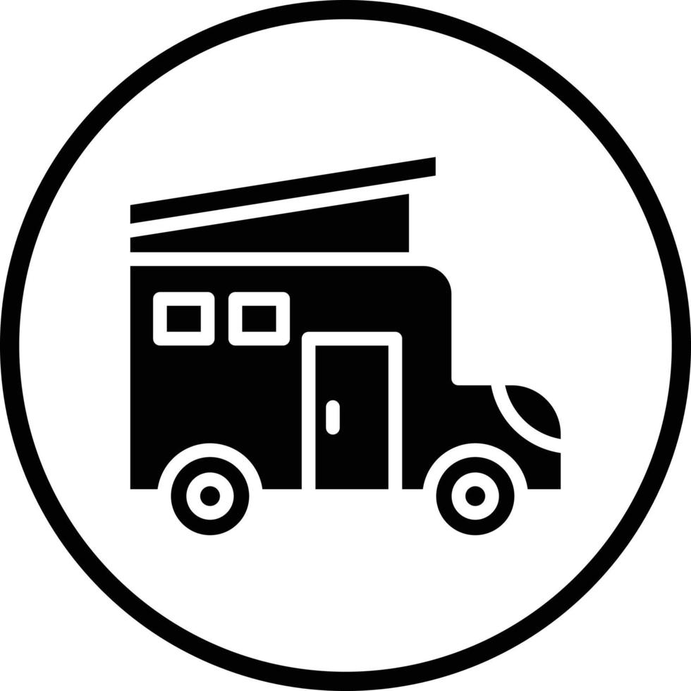 Camper Van Vector Icon Design