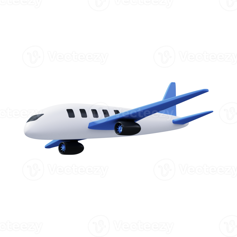 3d illustration of a passenger plane png