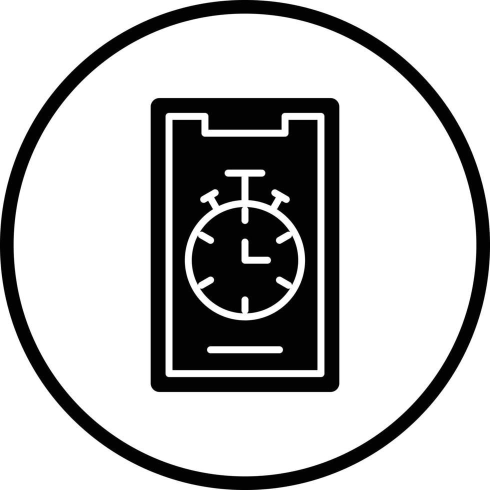 Mobile Stopwatch Vector Icon Design
