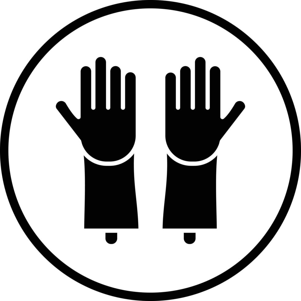 limpieza guantes vector icono diseño