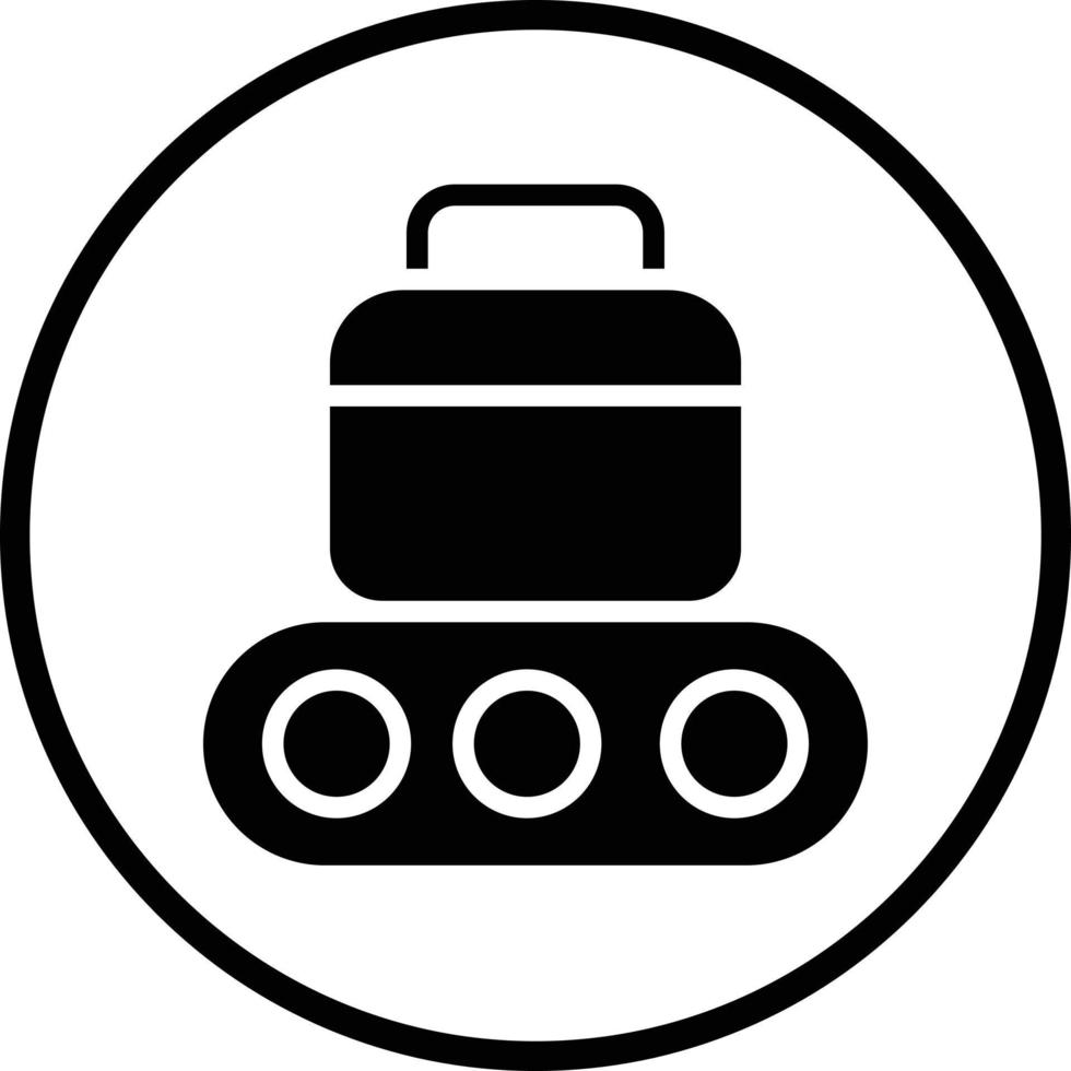 Luggage Conveyor Vector Icon Design