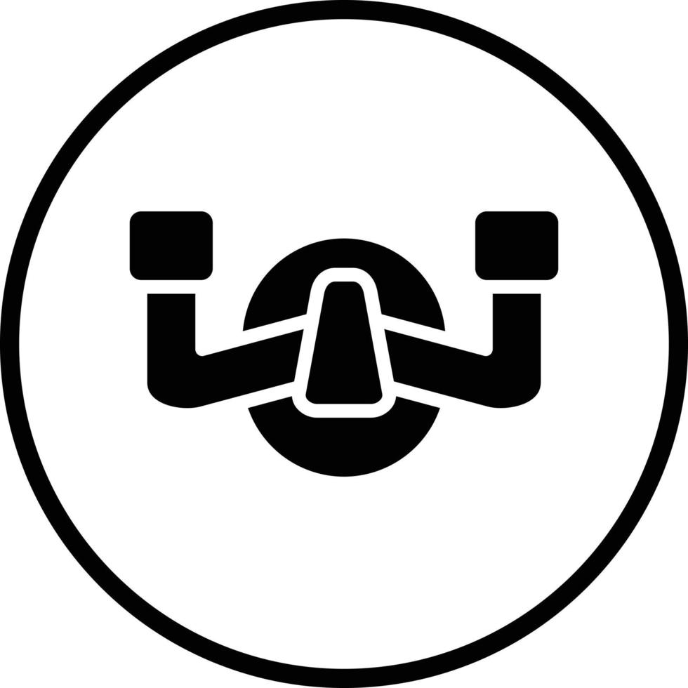 Aeroplane Steering Wheel Vector Icon Design