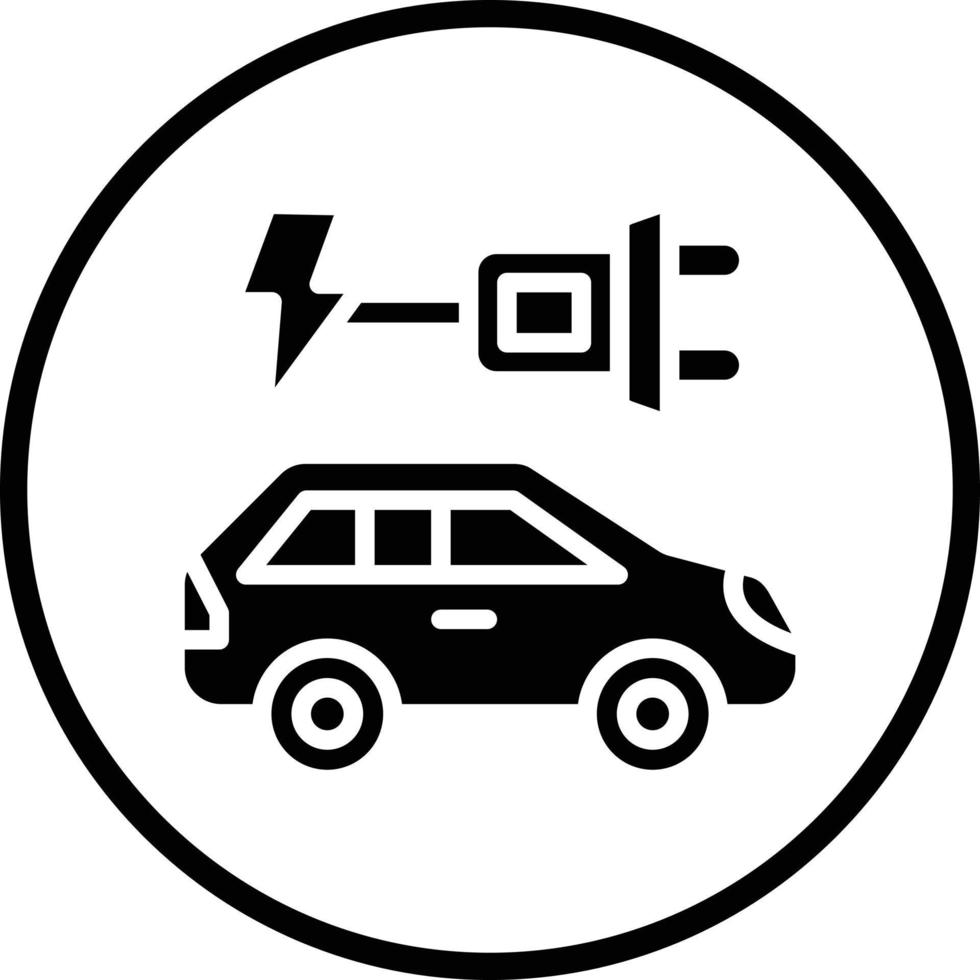 Electric Car Vector Icon Design