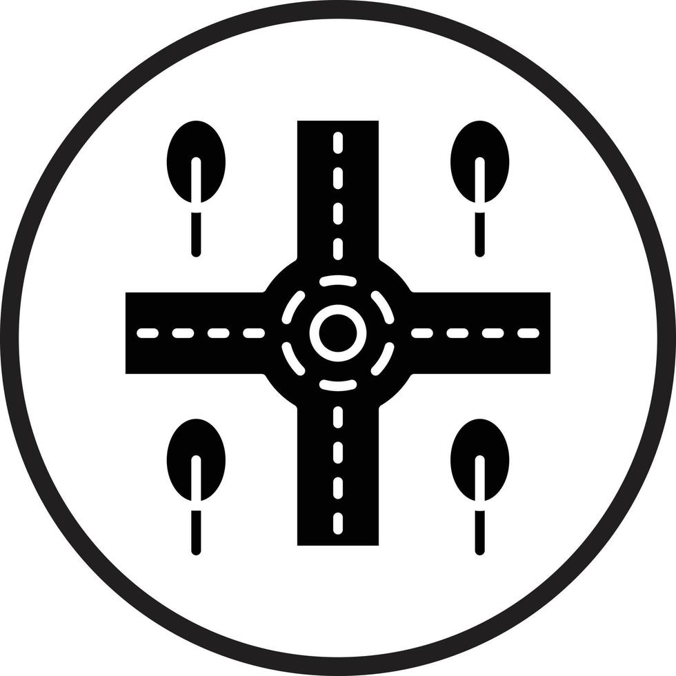 Crossroad Vector Icon Design