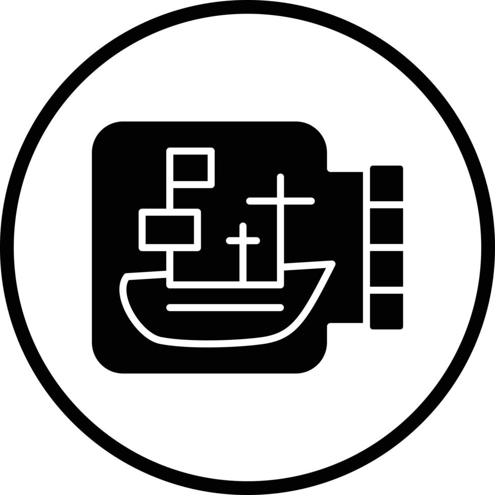 Ship In A Bottle Vector Icon Design