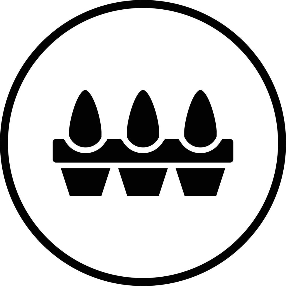 Egg Carton Vector Icon Design