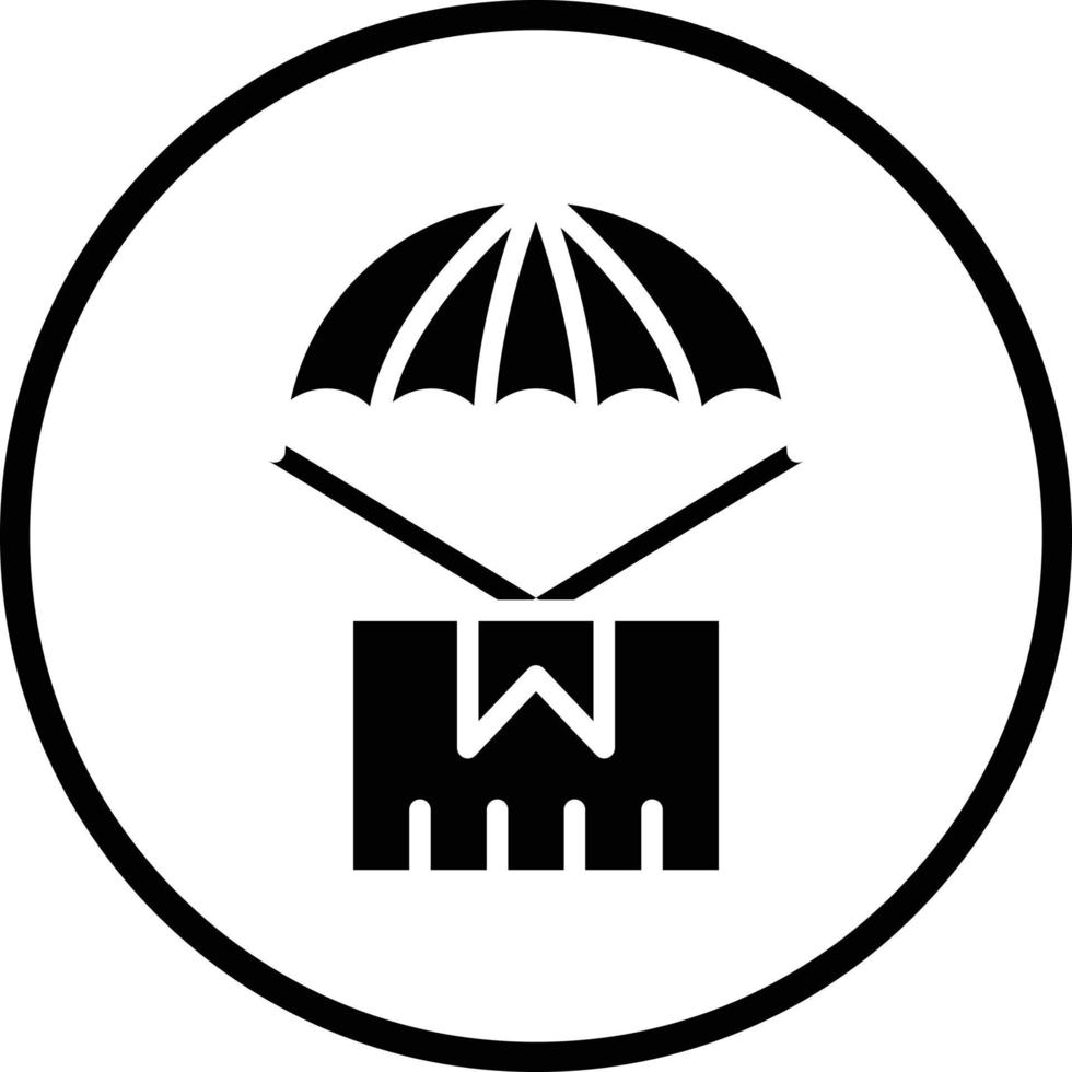 Parachute Delivery Vector Icon Design