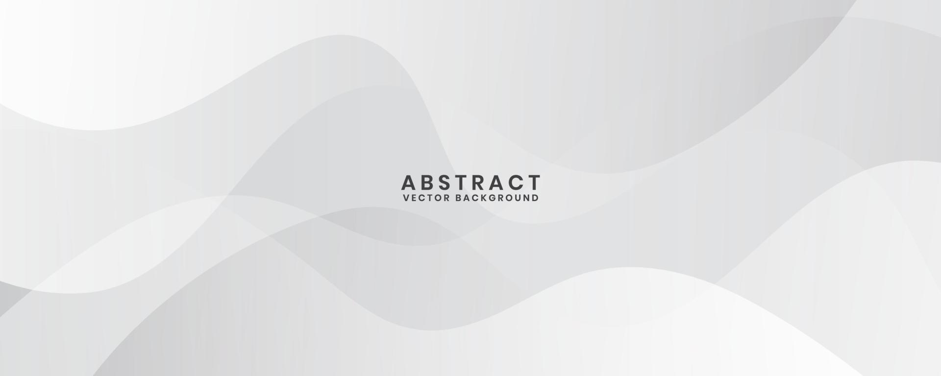 White geometric abstract background overlap layer on bright space with waves effect decoration. Graphic design element cutout style concept for banner, flyer, card, brochure cover, or landing page vector