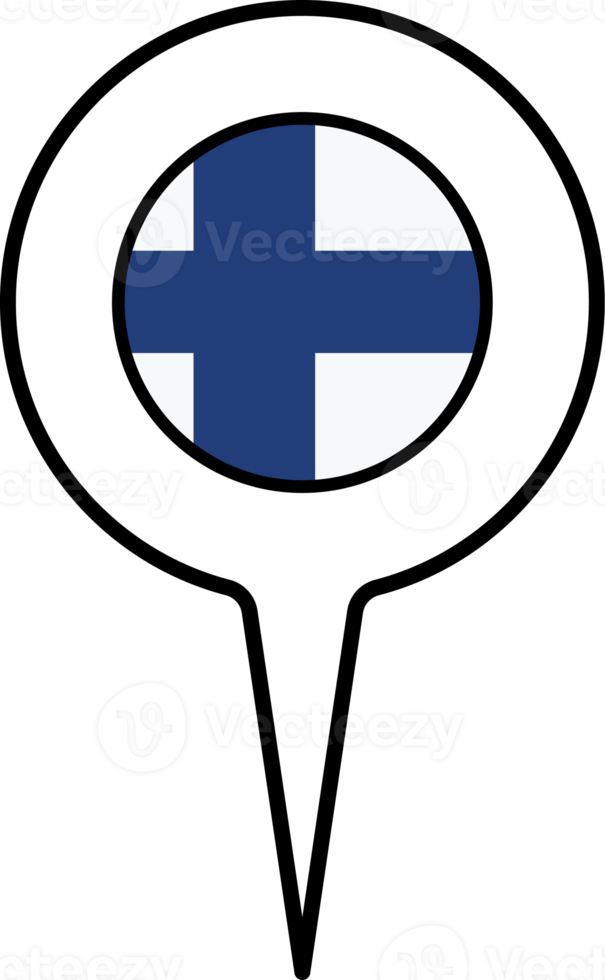 Finland flag Map pointer icon. png