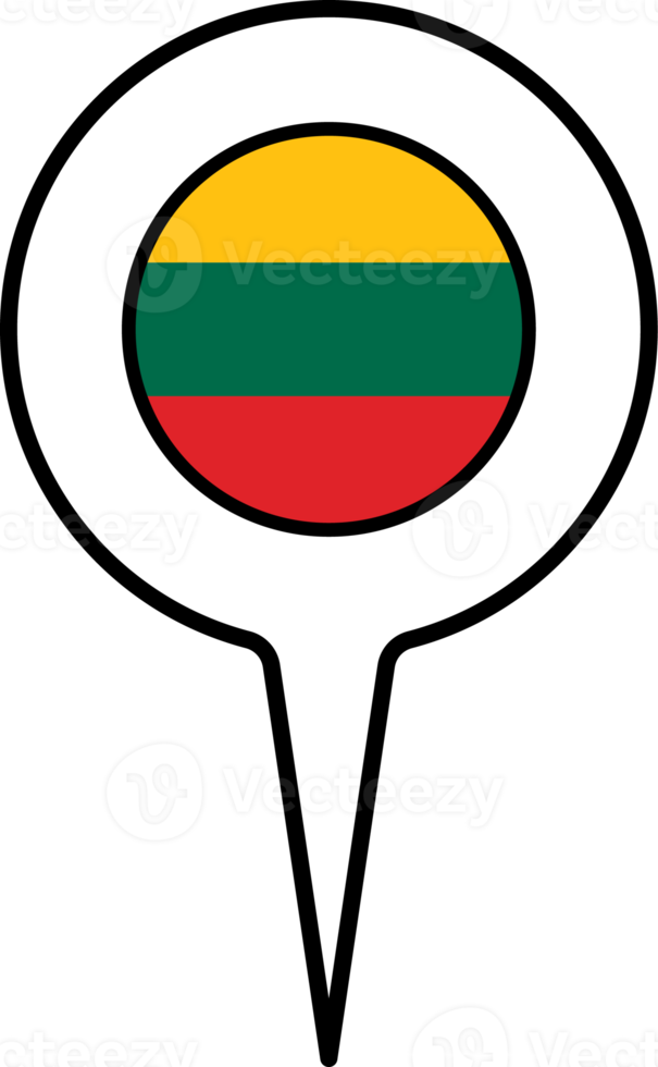 Lithuania flag Map pointer icon. png