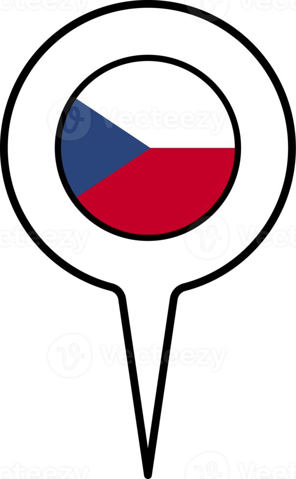 Czech flag Map pointer icon. png