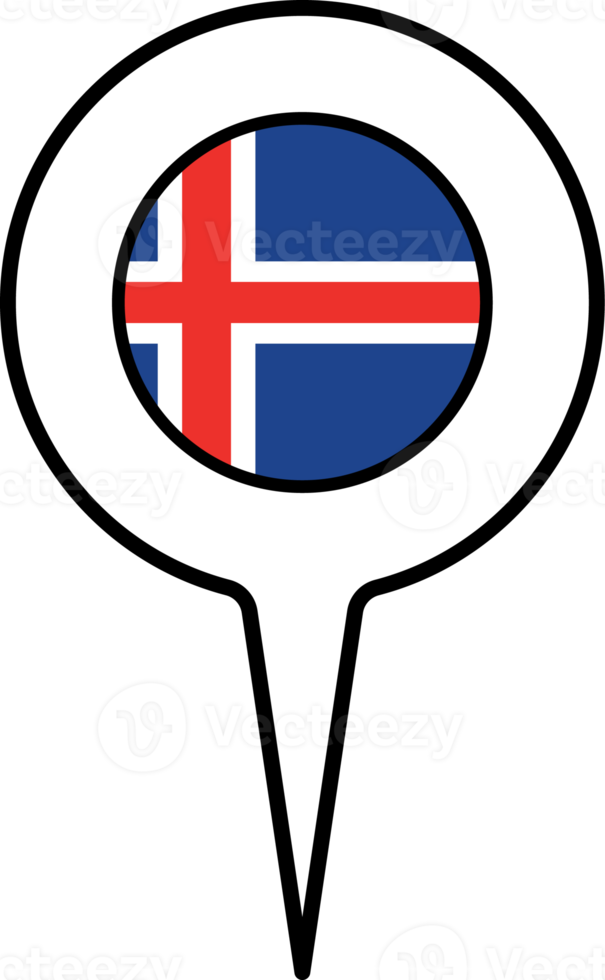Iceland flag Map pointer icon. png