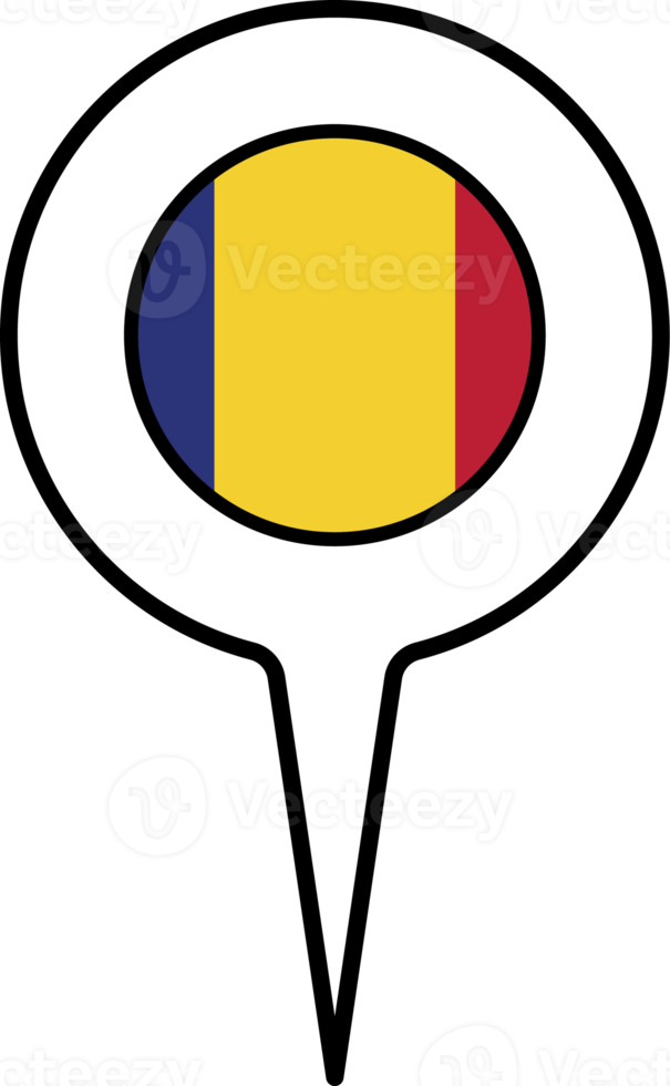 Romania flag Map pointer icon. png