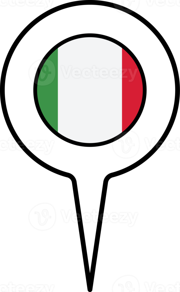 Italia bandera mapa puntero icono. png