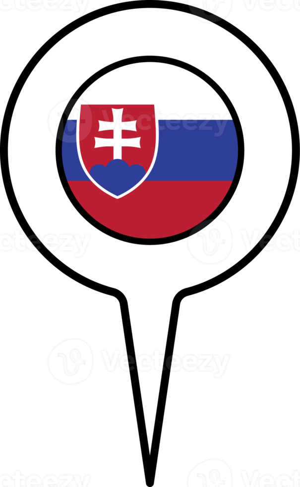 Slowakei Flagge Karte Zeiger Symbol. png