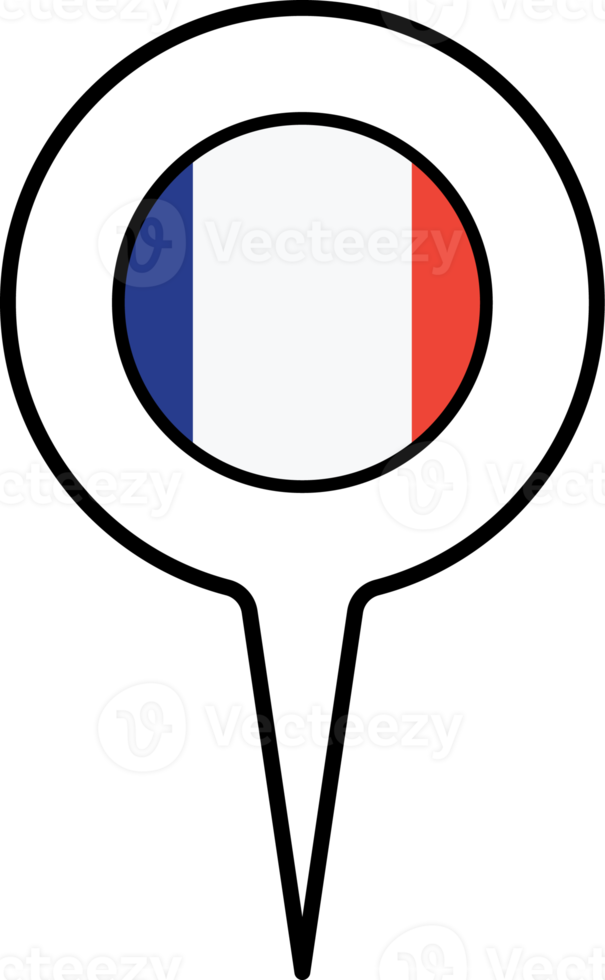 France flag Map pointer icon. png