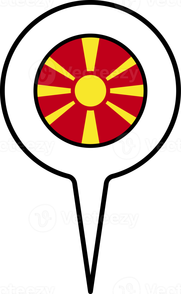 norte macedonia bandera mapa puntero icono. png