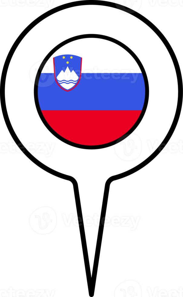 Slovenië vlag kaart wijzer icoon. png