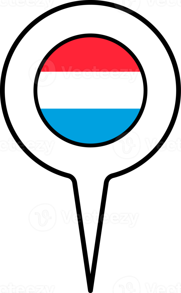 Luxemburg vlag kaart wijzer icoon. png