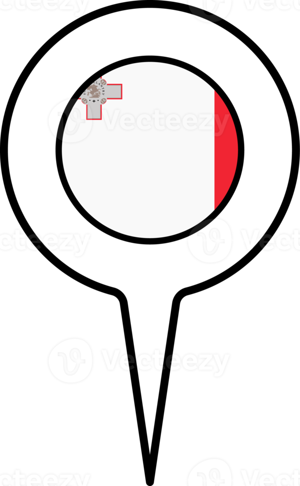 Malta flag Map pointer icon. png