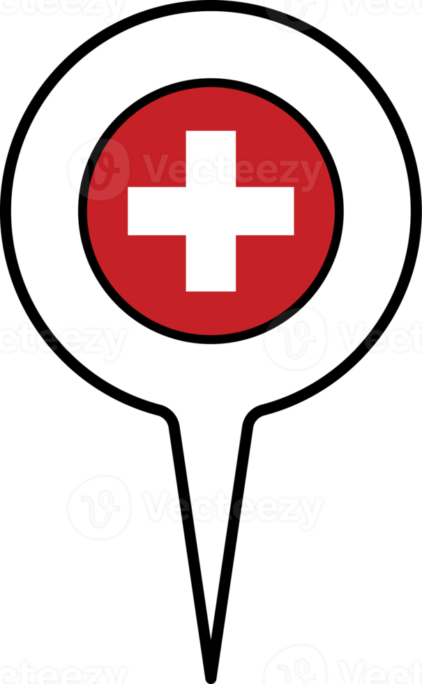 Switzerland flag Map pointer icon. png