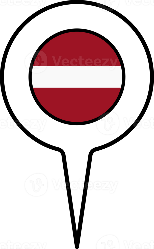 Latvia flag Map pointer icon. png