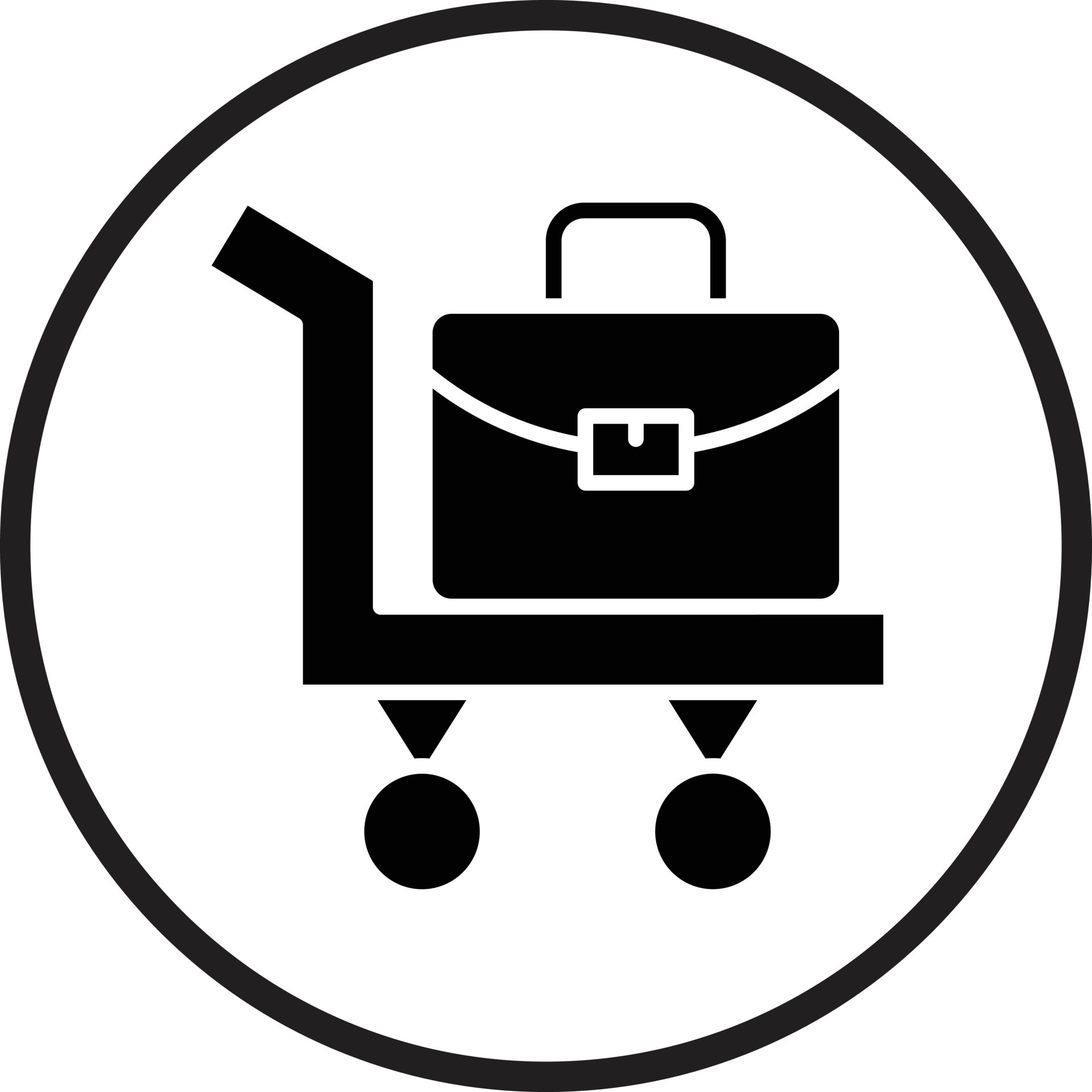 Luggage Cart Vector Icon Design 22796852 Vector Art at Vecteezy