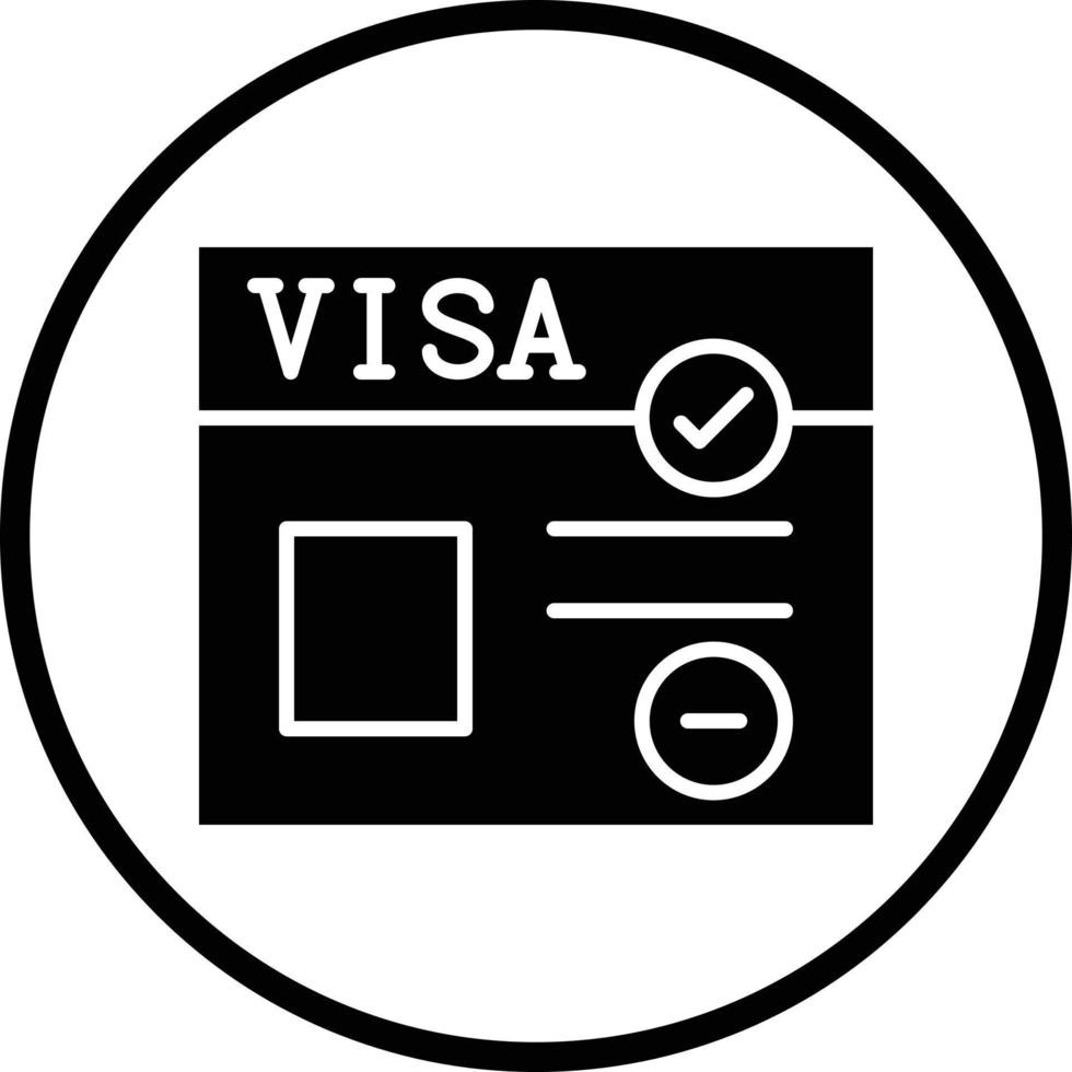 diseño de icono de vector de visa