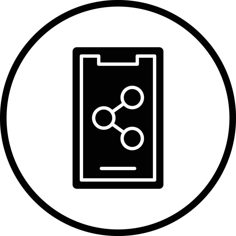 Mobile Share Vector Icon Design