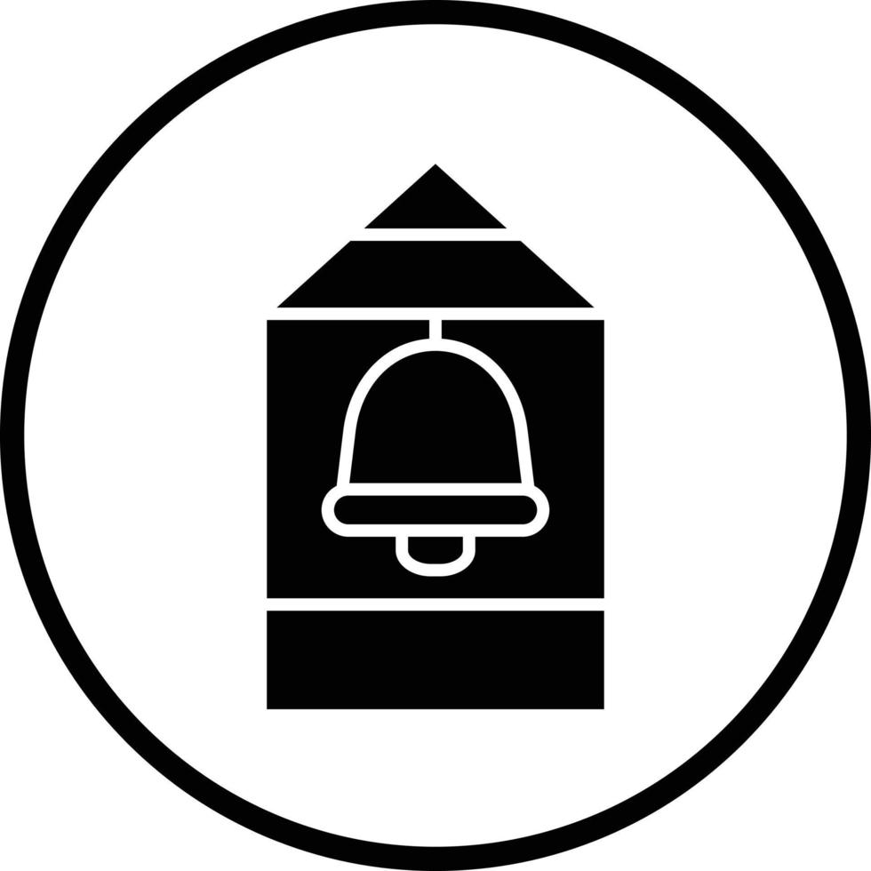 Bell Tower Vector Icon Design