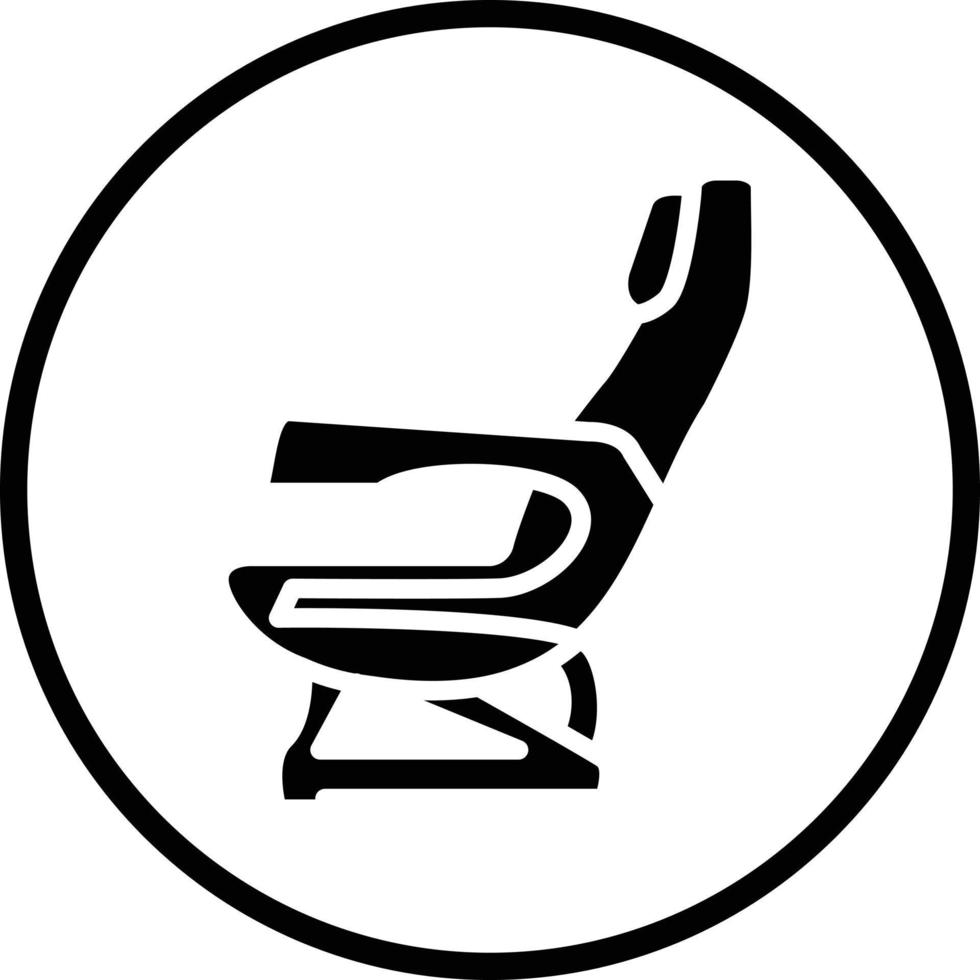 Airplane Seat Vector Icon Design