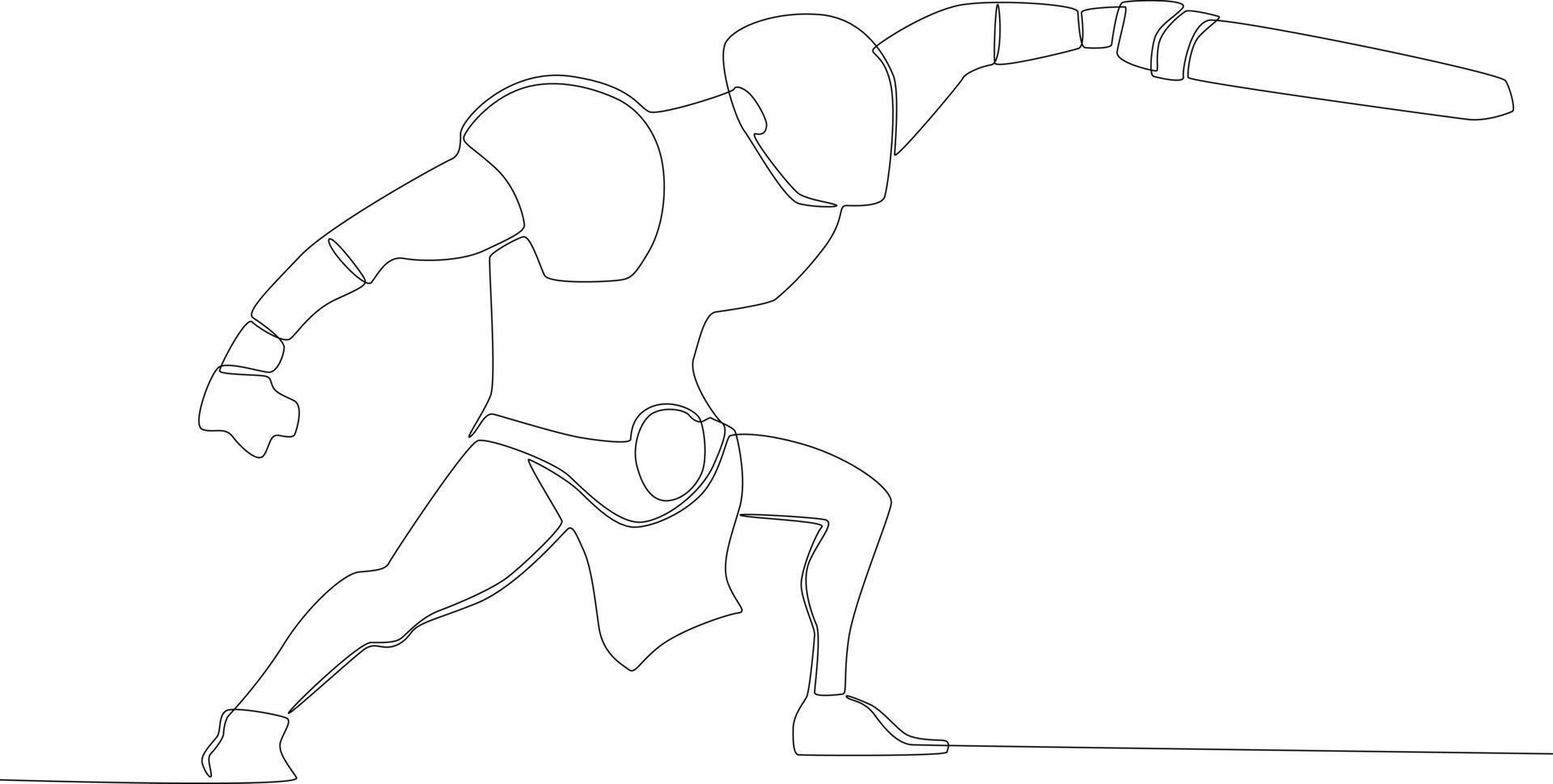 An ancient warrior holding a sword vector