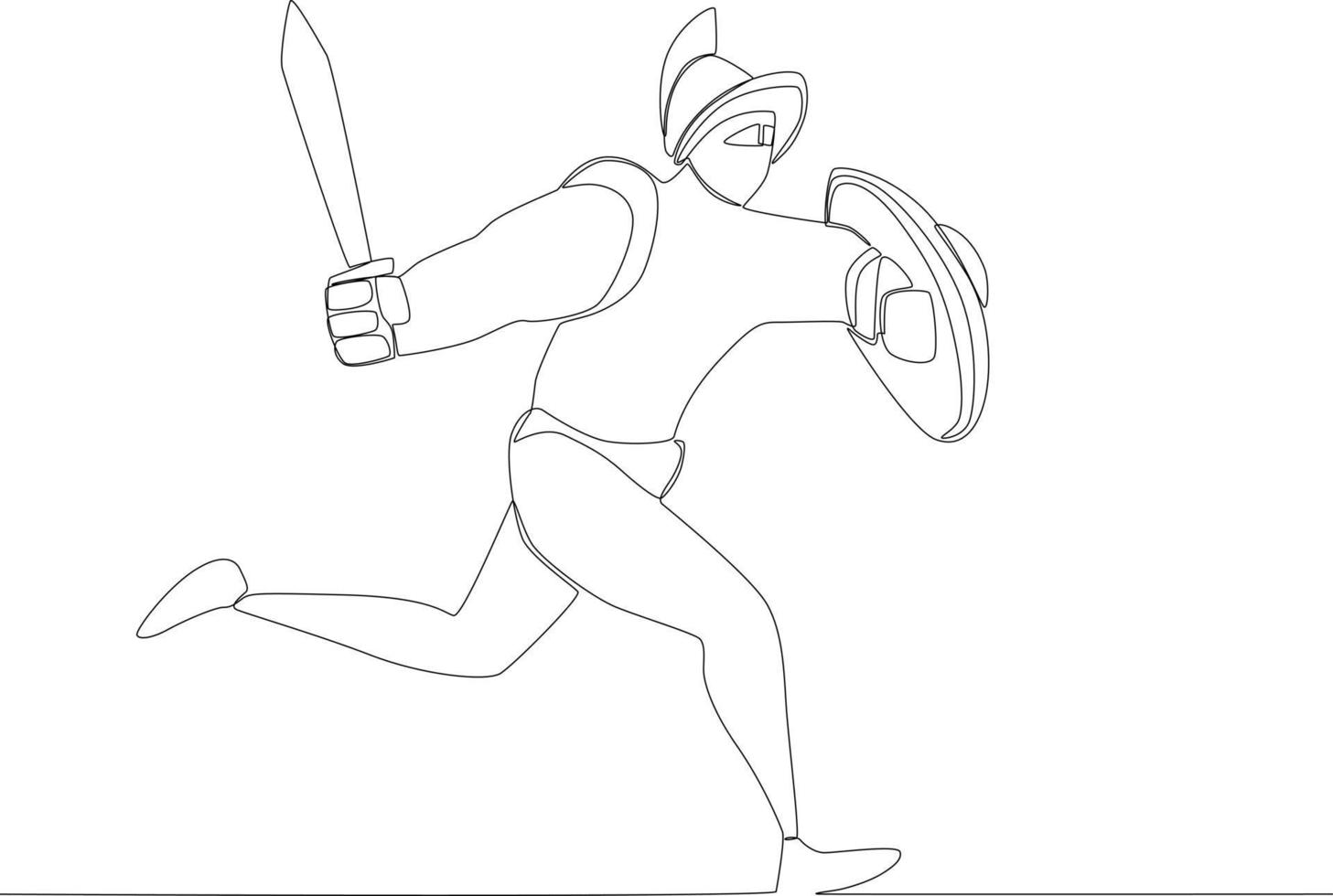 Ancient warriors run into the battlefield vector