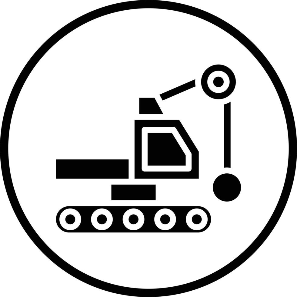 Demolition Crane Vector Icon Design