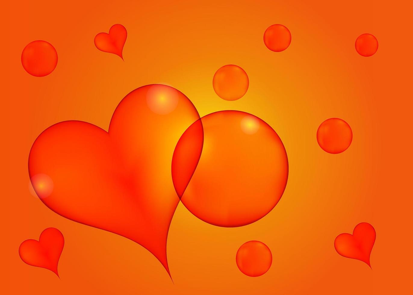 Heart and ball transparent background vector