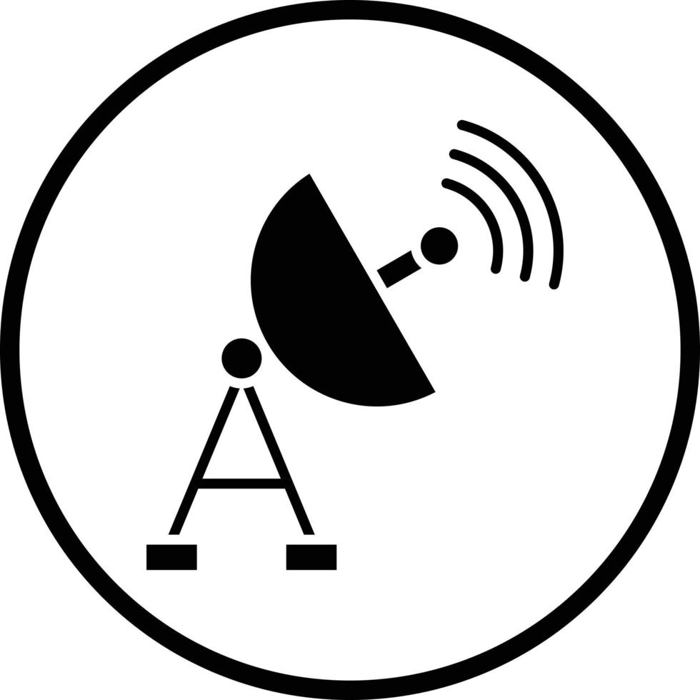 diseño de icono de vector de antena parabólica