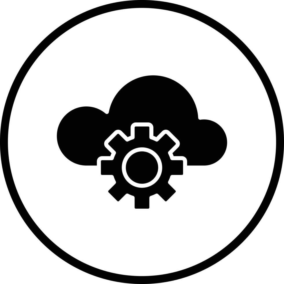 Cloud Settings Vector Icon Design