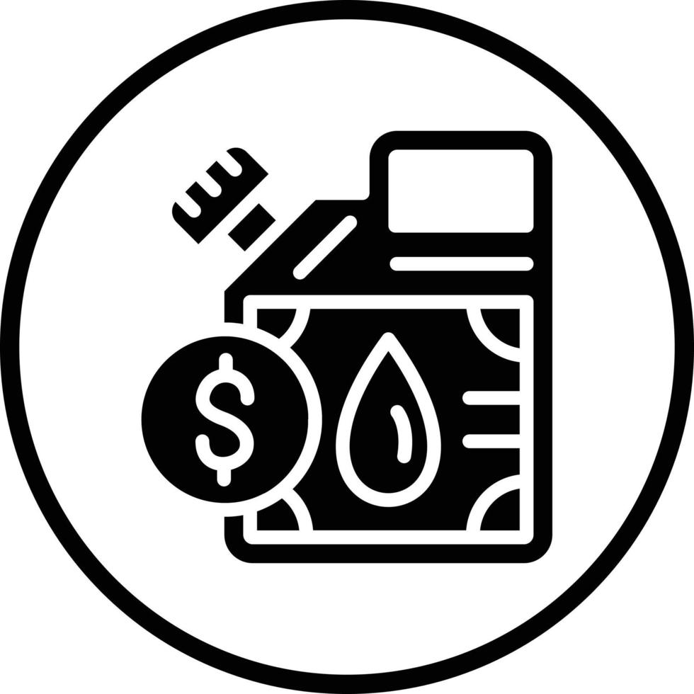 Oil Price Vector Icon Design