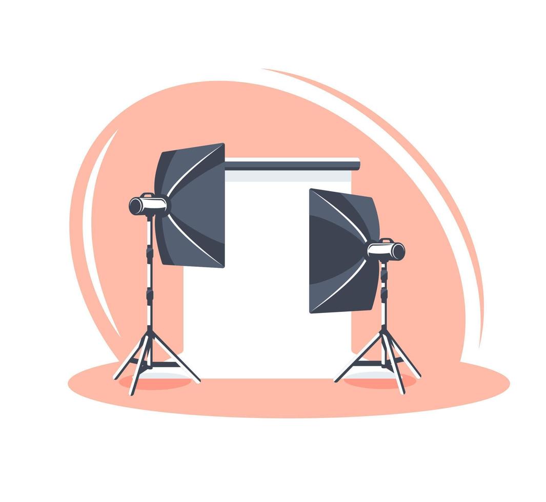 Photo studio scene vector