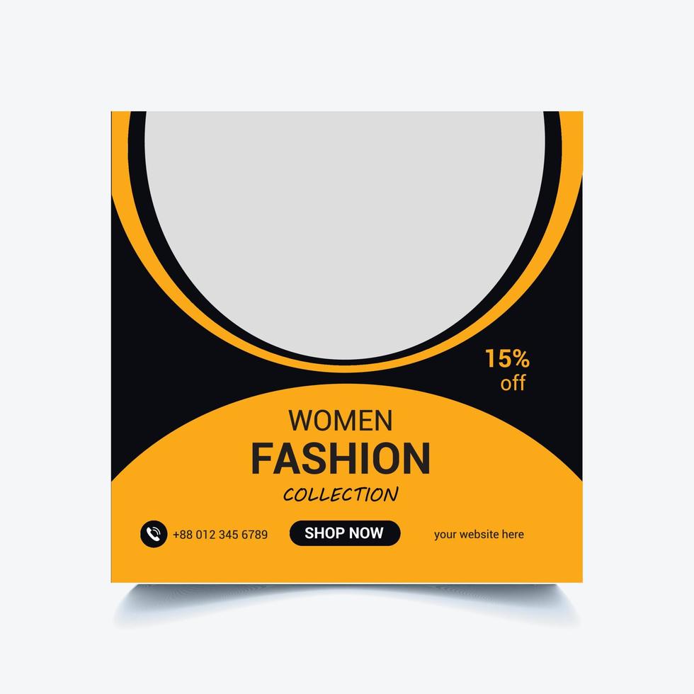 Vector Social media fashion sale template design