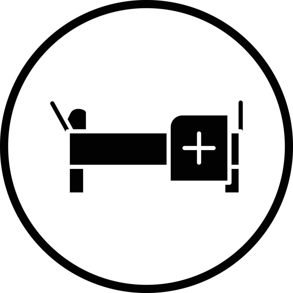 Hospital Bed Vector Icon Design