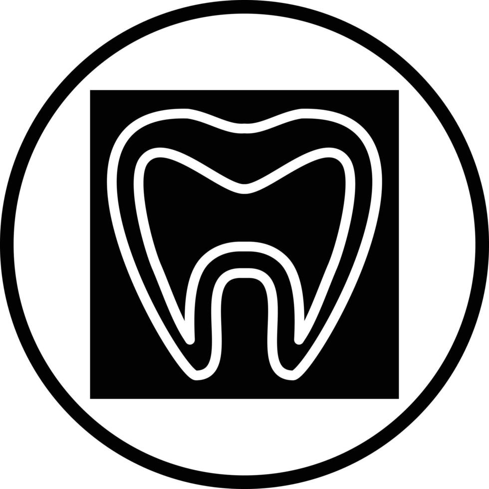 Tooth Xray Vector Icon Design