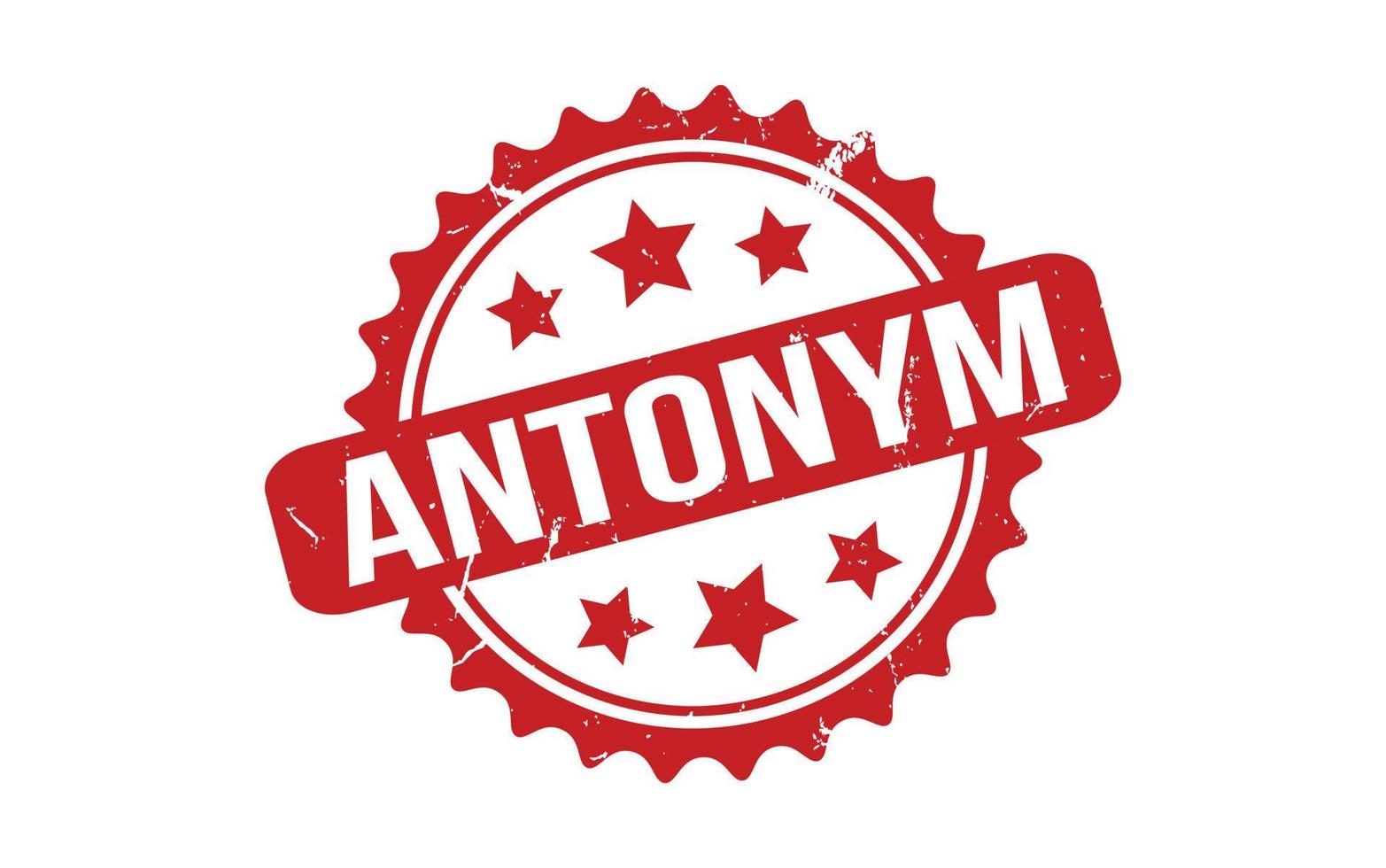 Antonym Rubber Stamp Seal Vector