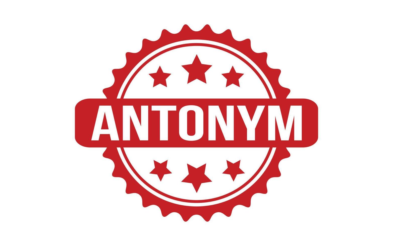 Antonym Rubber Stamp Seal Vector